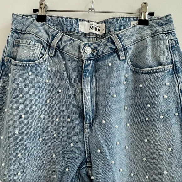 Dynamite Gray Polka Dot Women Jeans - Picture 2 of 6